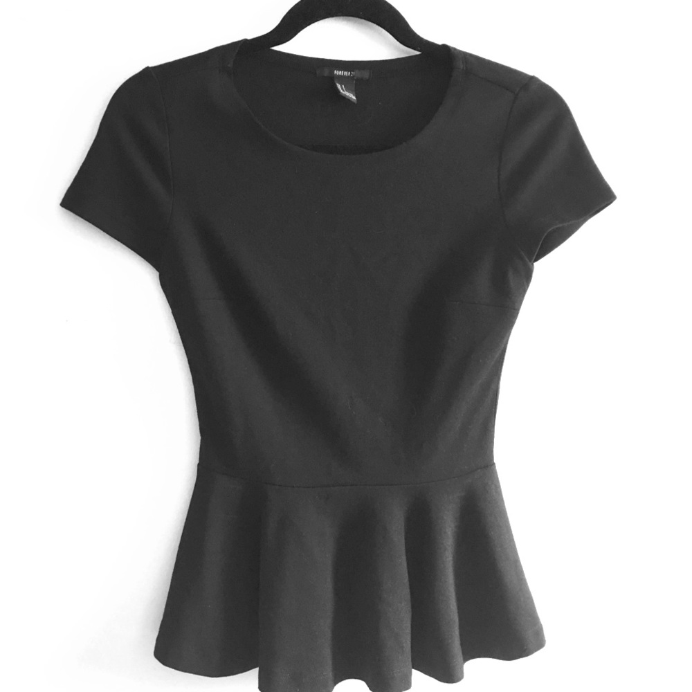 Forever 21 Black Peplum shirt